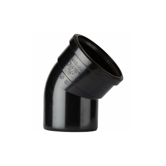 Polypipe PolySoil Single Socket Bend (Black) 110mm x 135° - SB412B