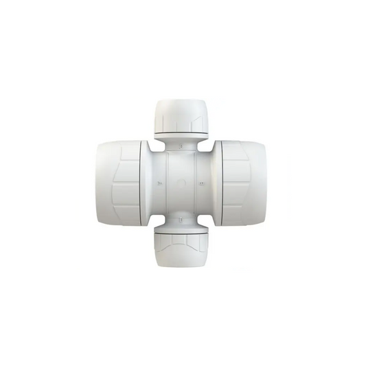 Polypipe Polyplumb Enhanced 2-Port Socket/Socket 22mm x 10mm - PB2822EW