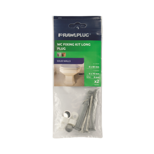 Rawlplug WC Fixing Kit Long (Single Bag Set) - R-S1-WCB-F