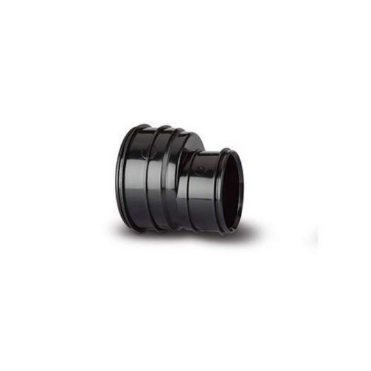 Polypipe System 2000 Reducer Double Socket (Black) 110mm x 82mm - SWD13B