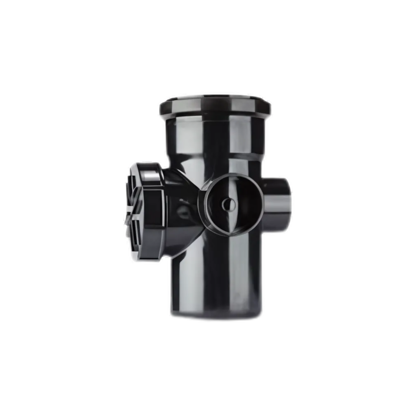 Polypipe Ring Seal Soil Access Pipe Boss Single Socket (Black) 82mm - SA343B