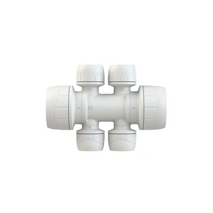 Polypipe Polyplumb Enhanced 4-Port Socket/Socket 22mm x 10mm - PB4822EW