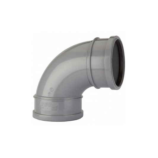 Polypipe PolySoil Double Socket Bend Double Socket (Grey) 110mm x 92.5° - SB417G