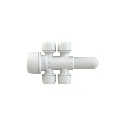 Polypipe Polyplumb Enhanced 4-Port Socket/Spigot 22mm x 10mm - PB4922EW