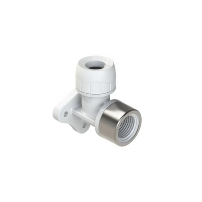 Polypipe Polyplumb Enhanced Wall Plate Elbow 15mm x 1/2" - PB5315EW