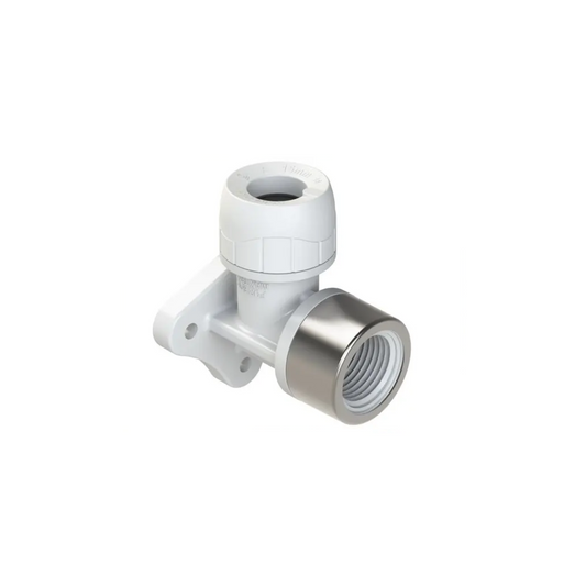 Polypipe Polyplumb Enhanced Wall Plate Elbow 15mm x 1/2" - PB5315EW