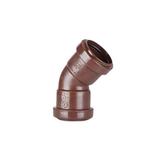 Polypipe Waste Push Fit Obtuse Bend (Brown) 40mm x 45° - WP18BR