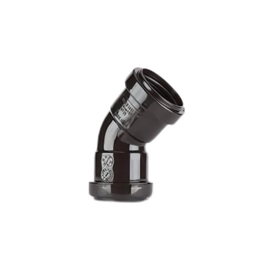 Polypipe Waste Push Fit Obtuse Bend (Black) 40mm x 45° - WP18B