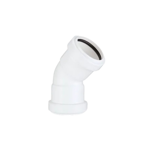 Polypipe Waste Push-Fit Obtuse Bend (White) 40mm x 45° - WP18W