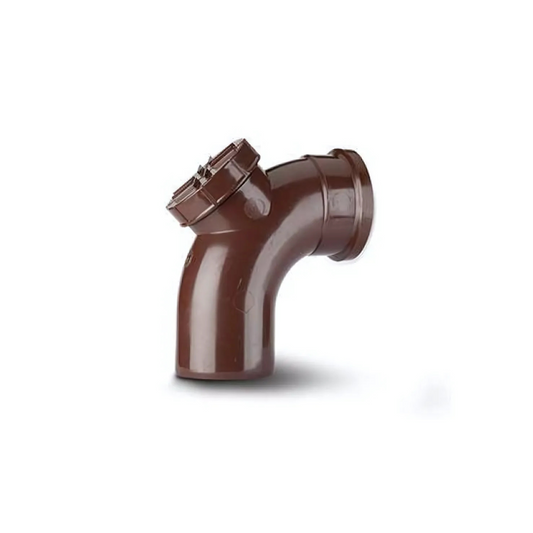 Polypipe PolySoil Access Bend Ring Seal Single Socket (Brown) 110mm x 92.5° - SB413BR