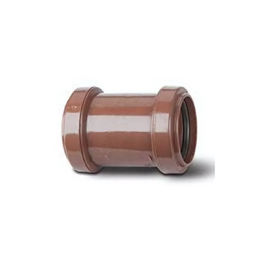 Polypipe Waste Push-Fit Straight Coupling (Brown) 40mm - WP26BR