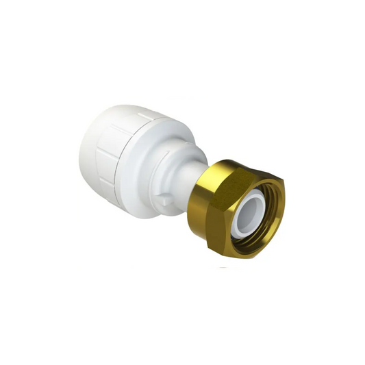 Polypipe Polyplumb Enhanced Straight Tap Connector 15mm x 1/2" - PB715EW