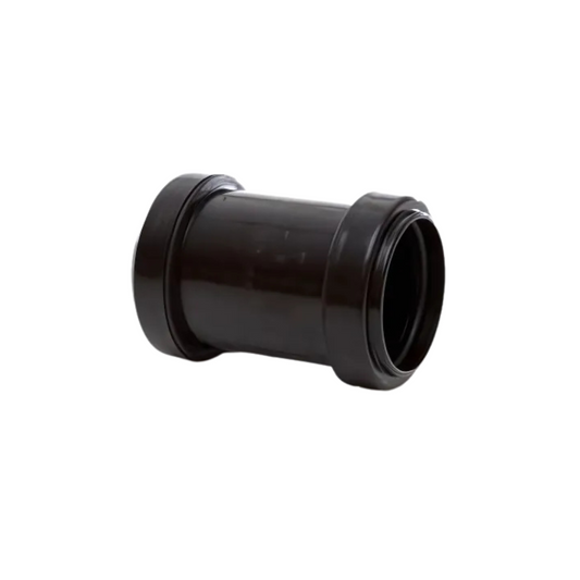 Polypipe Waste Push-Fit Straight Coupling (Black) 40mm - WP26B