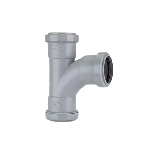 Polypipe Waste Push-Fit Swept Tee (Grey) 40mm x 91.25° - WP22G