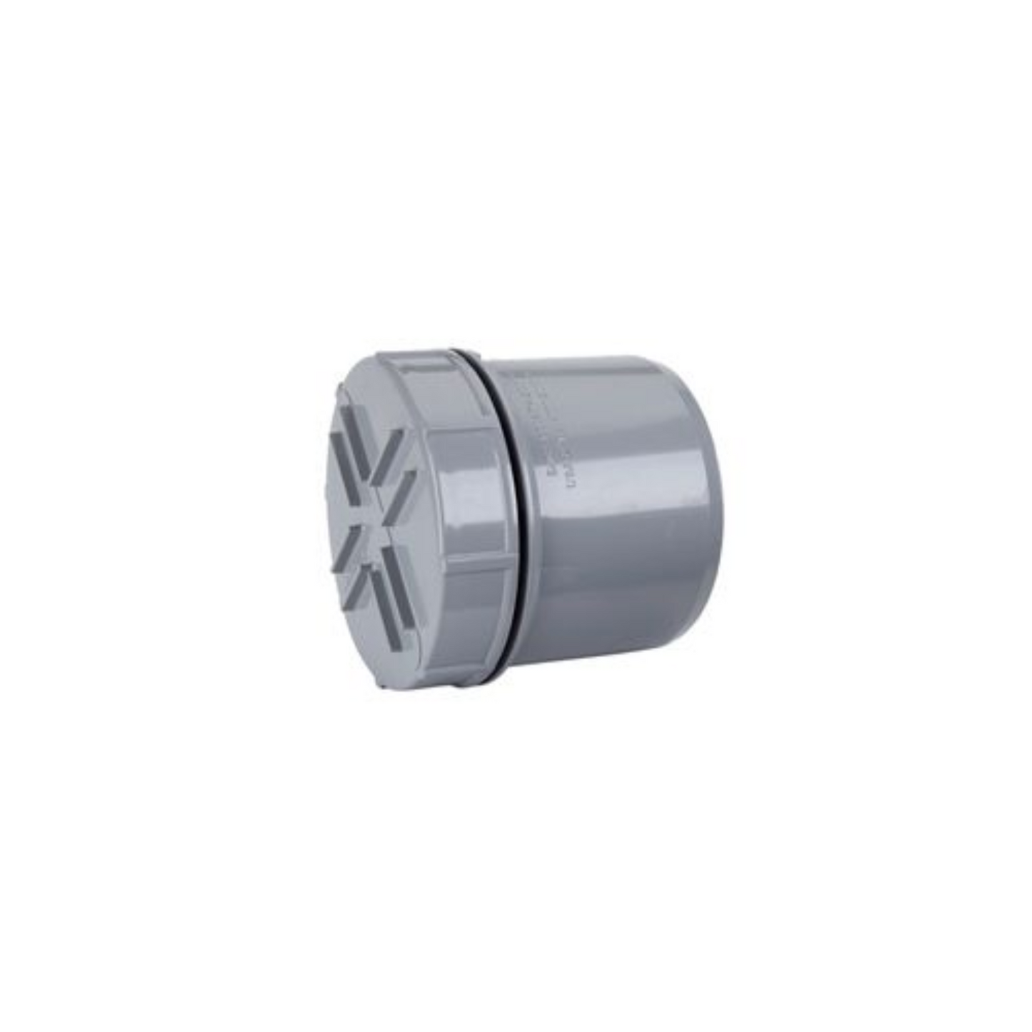 Polypipe Soil Screwed Access Cap Spigot Tail (Grey) 82mm - SA52G