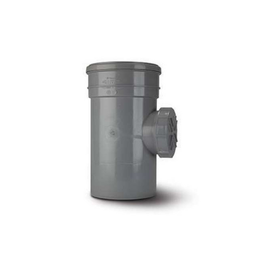 Polypipe PolySoil Access Pipe 2 Boss Single Socket (Grey) 160mm - SA643G