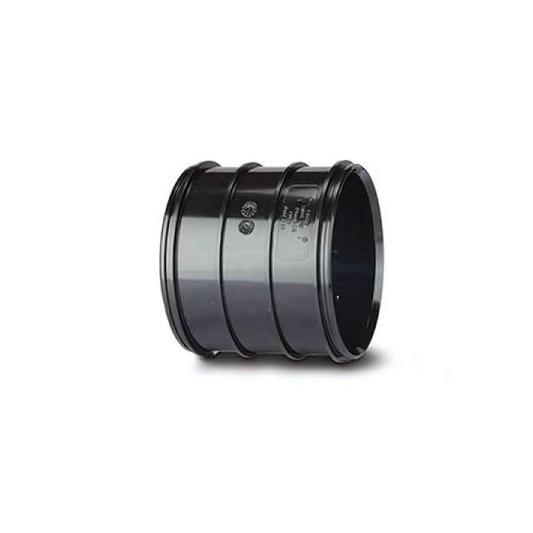 Polypipe System 2000 Pipe Coupler Solvent Socket (Black) 82mm - SWH49B
