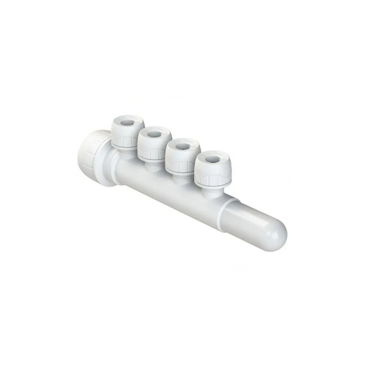 Polypipe Polyplumb Enhanced 4-Port Socket/Spigot 22mm x 10mm - PB7622104EW