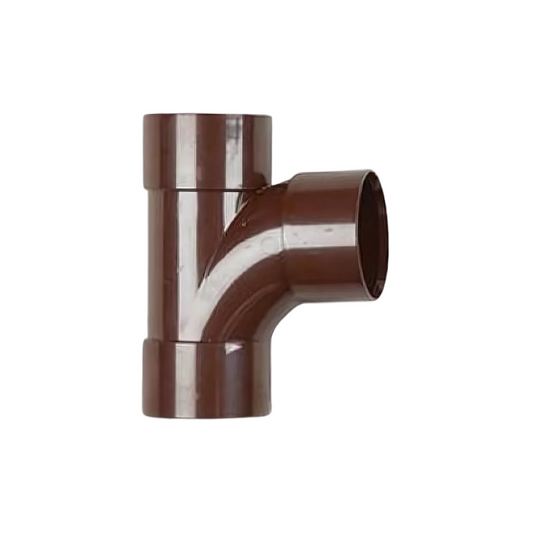 Polypipe Waste Solvent Weld ABS Swept Tee (Brown) 40mm x 92.5° - WS22BR