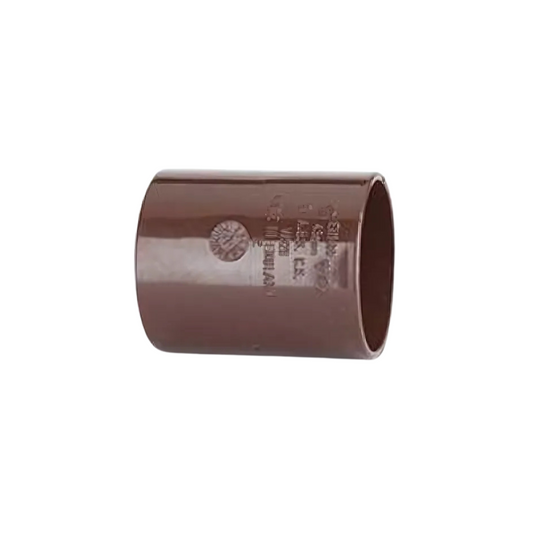 Polypipe Waste Solvent Weld ABS Straight Coupler (Brown) 40mm - WS26BR