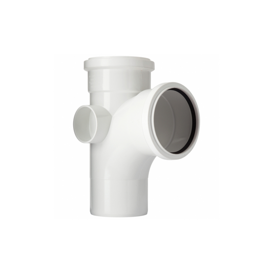 Polypipe PolySoil Single Branch Equal 2 Boss (White) 110mm x 92.5° - ST401W