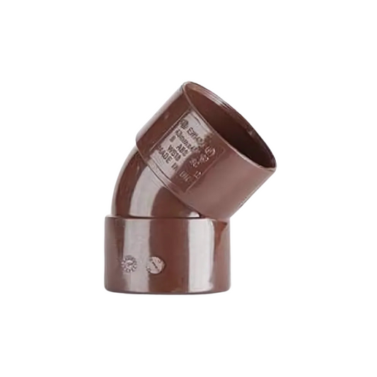Polypipe Waste Solvent Weld ABS Obtuse Bend (Brown) 32mm x 45° - WS17BR