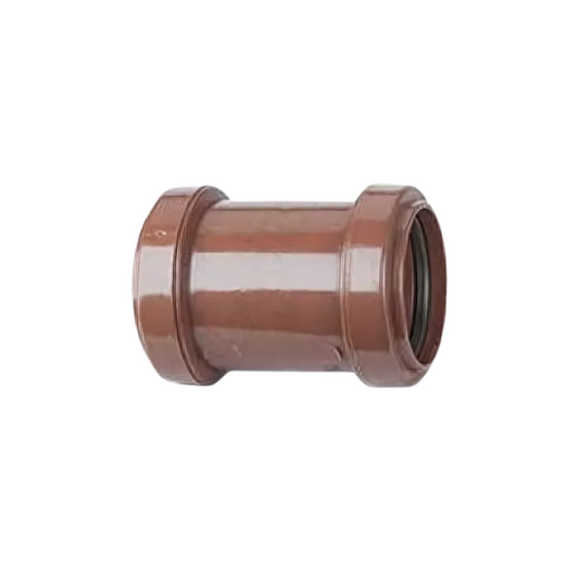 Polypipe Waste Push-Fit Straight Coupling (Brown) 32mm - WP25BR