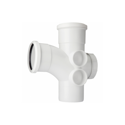 Polypipe PolySoil Access Branch 4 Boss (White) 110mm x 92.5° - ST410W
