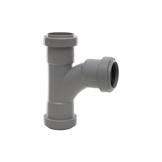 Polypipe Push-Fit Waste Swept Tee (Grey) 32mm x 91° - WP21G