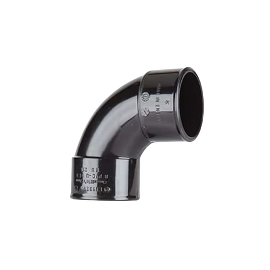Polypipe Waste Push-Fit Swept Bend (Black) 32mm x 92.5° - MU114B