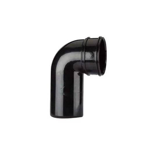 Polypipe 90" Close Couple Bend Single Socket (Black) 110mm - SWB47B