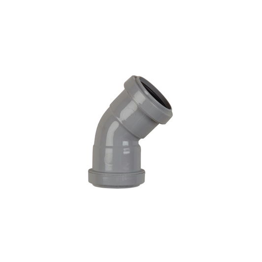 Polypipe Push-Fit Waste Obtuse Bend (Grey) 40mm x 45° - WP18G