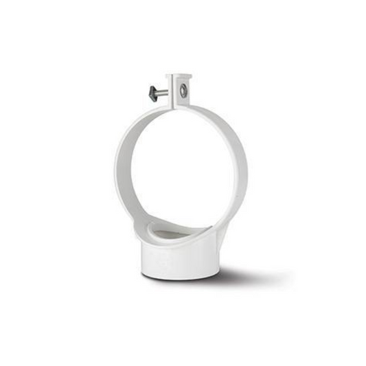 Polypipe Soil Strap Boss Open Back Fix (White) 110mm - SG40W